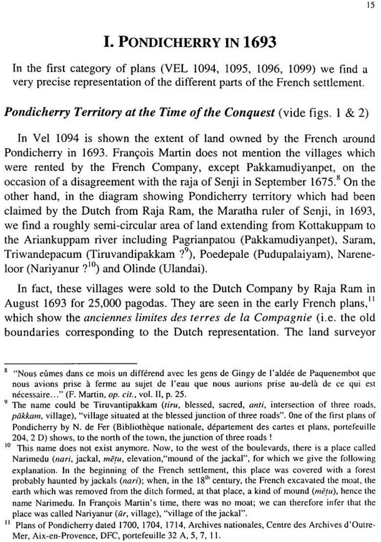 Origins of the Urban Development of Pondicherry According to Seventeenth Century Dutch Plans - Indya