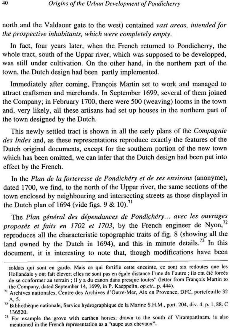 Origins of the Urban Development of Pondicherry According to Seventeenth Century Dutch Plans - Indya