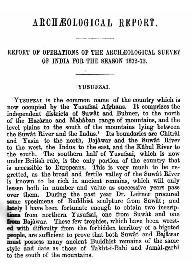 Archaeological Survey of India Report For The Year 1872-73 (Vol-V and An Old and Rare Book) - Indya