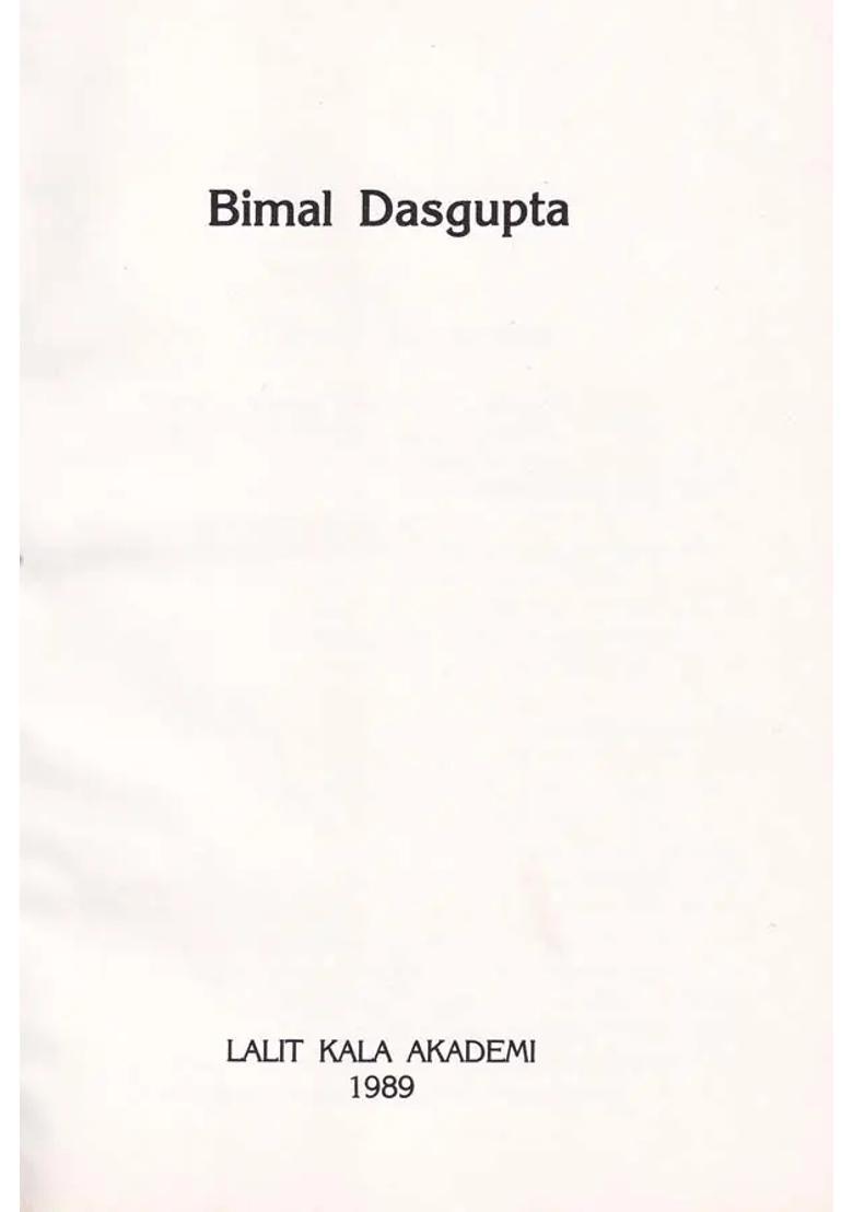 Bimal Dasgupta (Contemporary Indian Art Series) - Indya