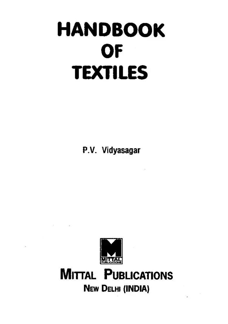 Handbook of Textiles - Indya