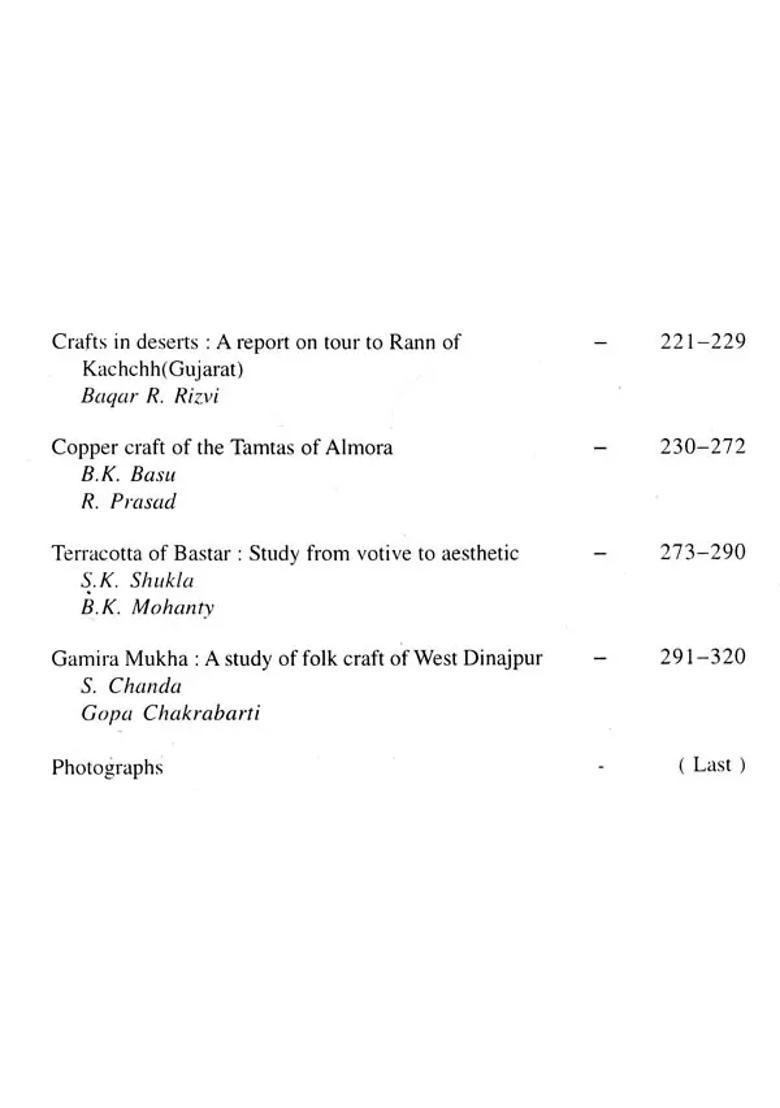 Crafts and Craftsmanship (Studies in Traditional Knowledge in India - Volume 1) - Indya