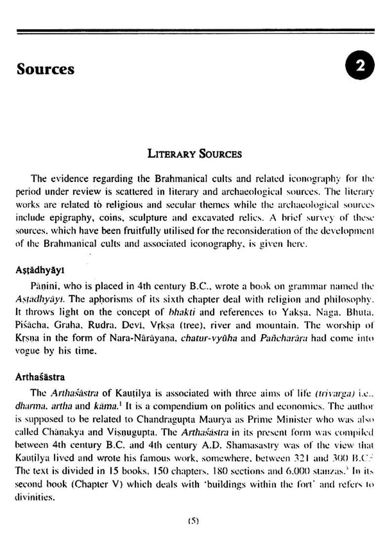 Early Brahmanical Cults and Associated Iconography (C. 400 B.C. to A.D. 600) - Indya