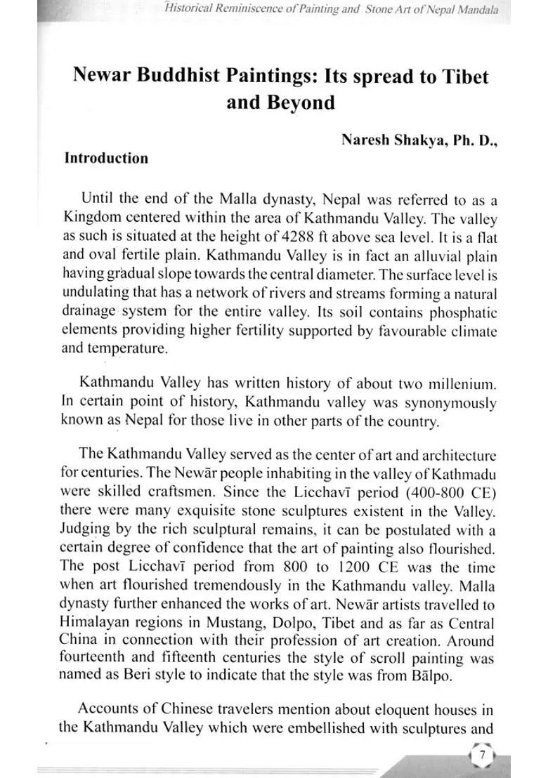 Newar Art Traditions- Historical Reminiscence of Painting and Stone Art of Nepal Mandala - Indya