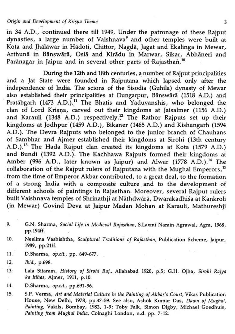 Krisna Theme in the Visual Arts of Rajasthan - Indya