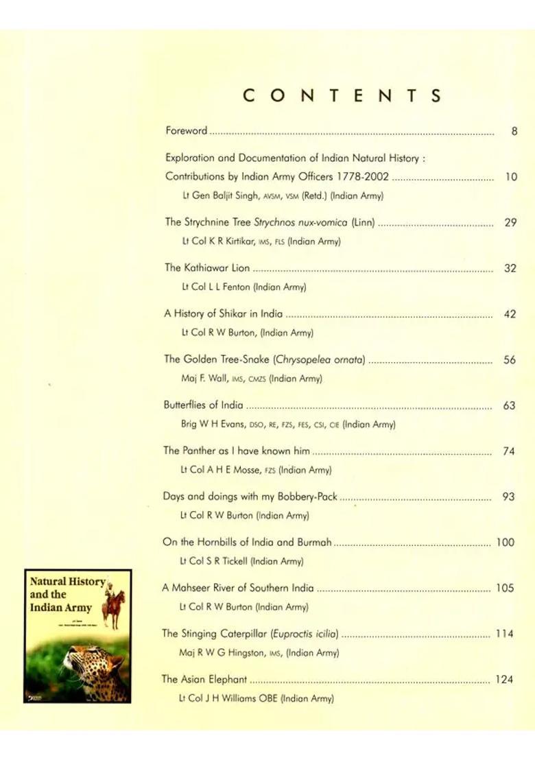 Natural History and The Indian Army - Indya