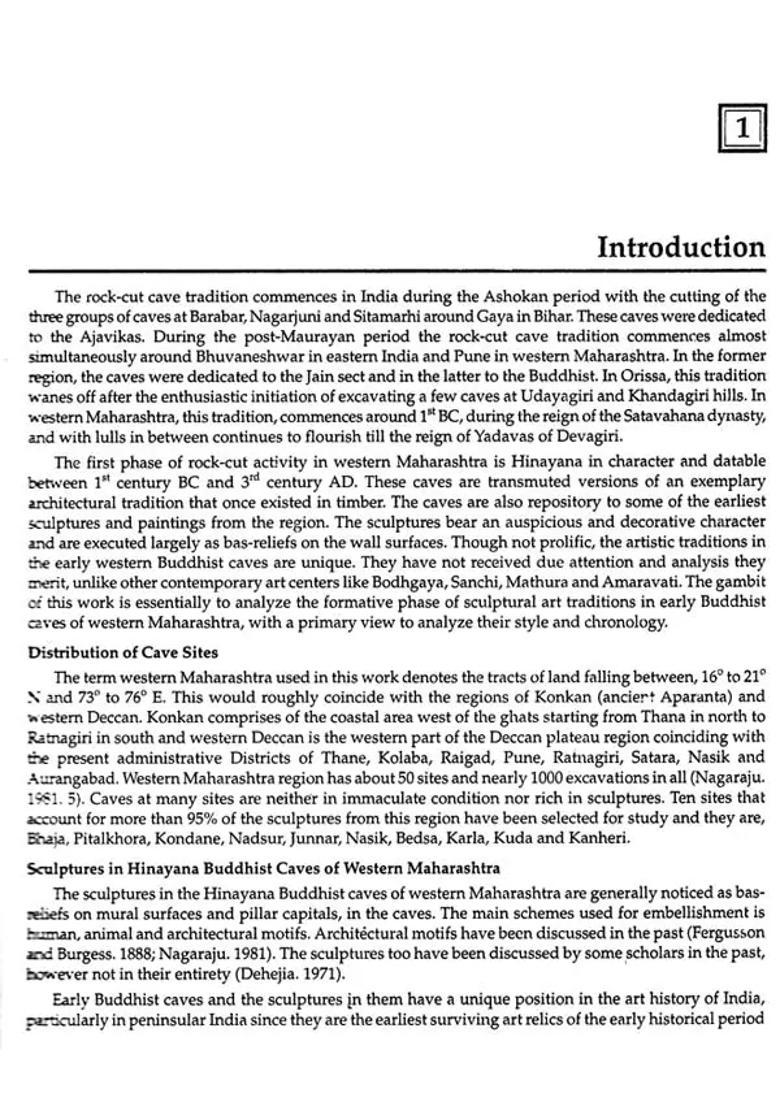 Sculptural Art In Early Buddhist (Hinayana) Caves of Western Maharashtra (A Stylo-Chrono Study) - Indya