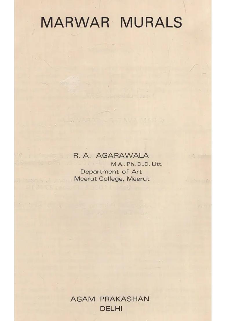 Marwar Murals (An Old and Rare Book) - Indya
