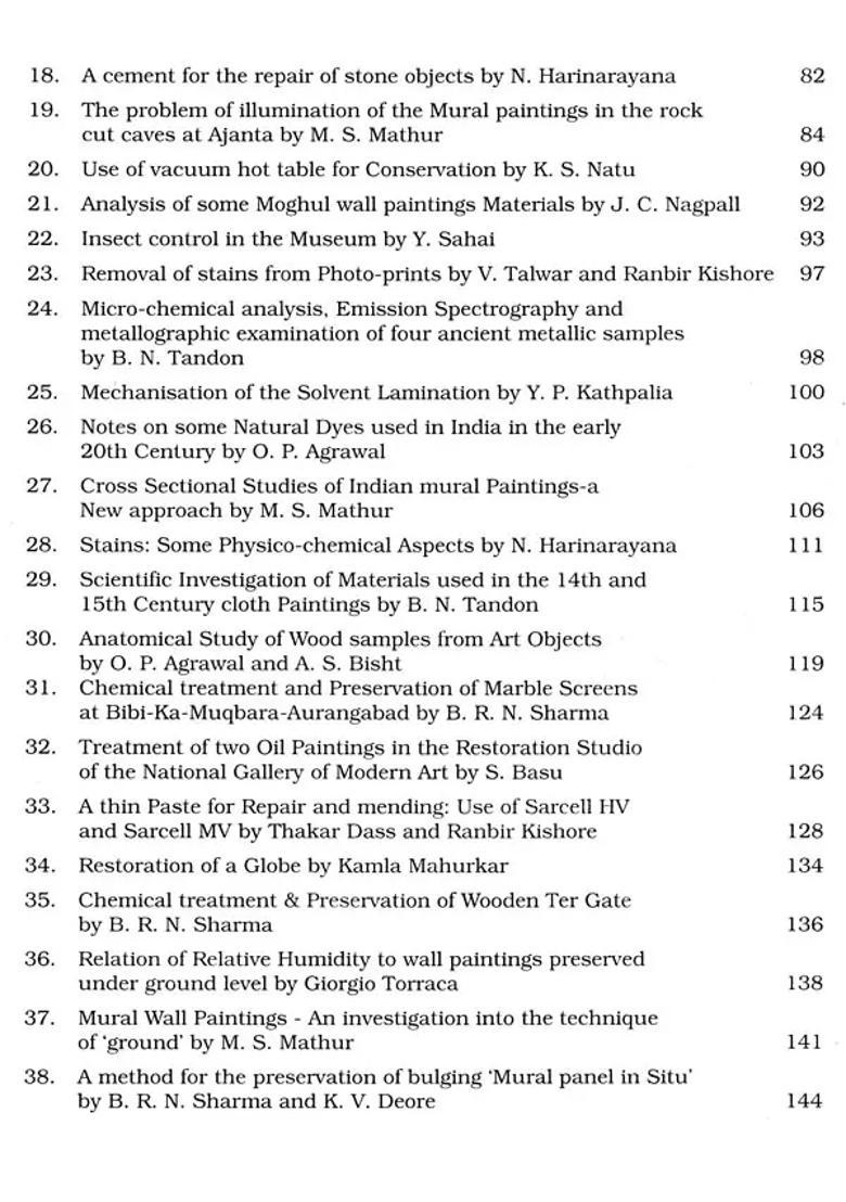 Conservation of Cultural Property in India (Prof. G.N. Pant Commemoration Volume) - Indya
