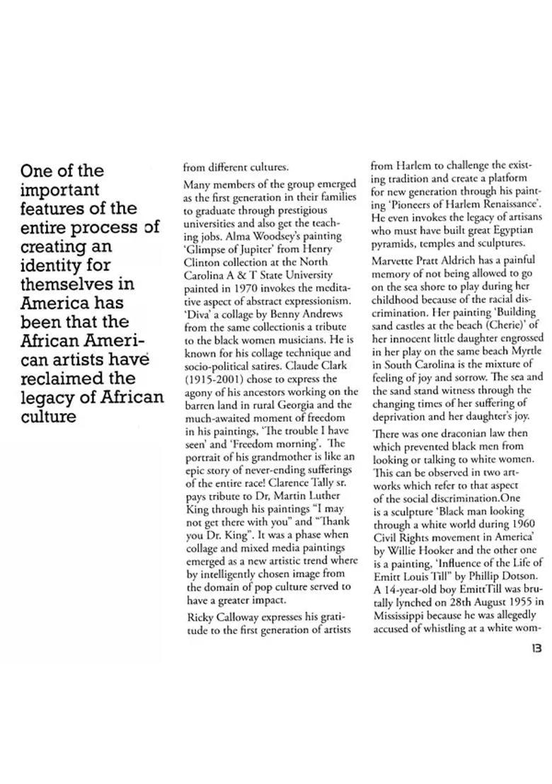 Negritude- Exhibition of African American Art - Indya