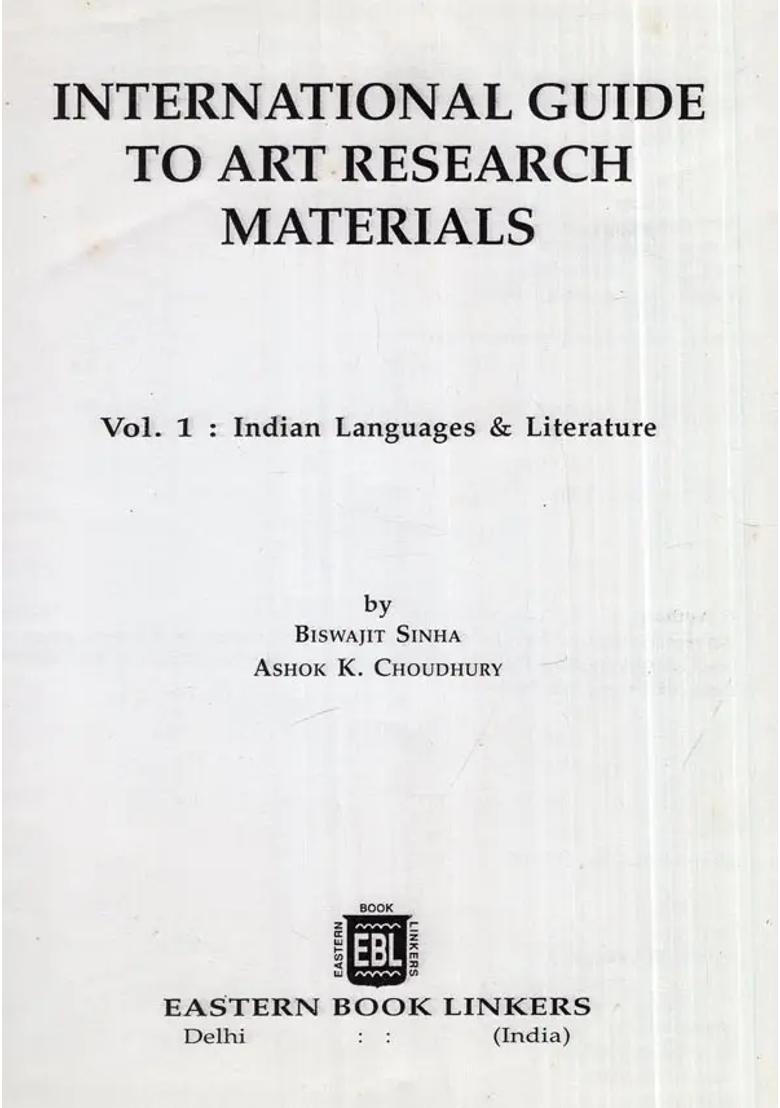 International Guide To Art Research Material- Volume-I (An Old and Rare Book) - Indya