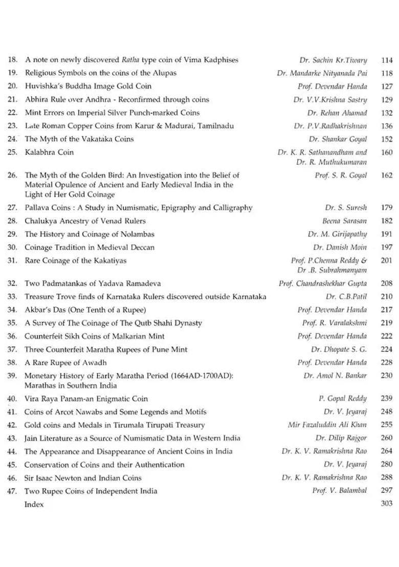 Numismatica Indica- Festschrift to Prof. D. Raja Reddy - Indya