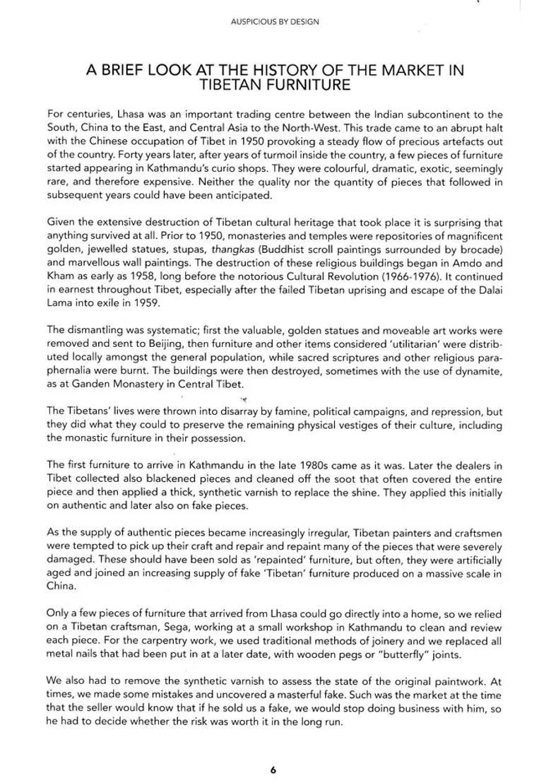 Auspicious By Design- A Collection of Antique Tibetan Painted Furniture - Indya