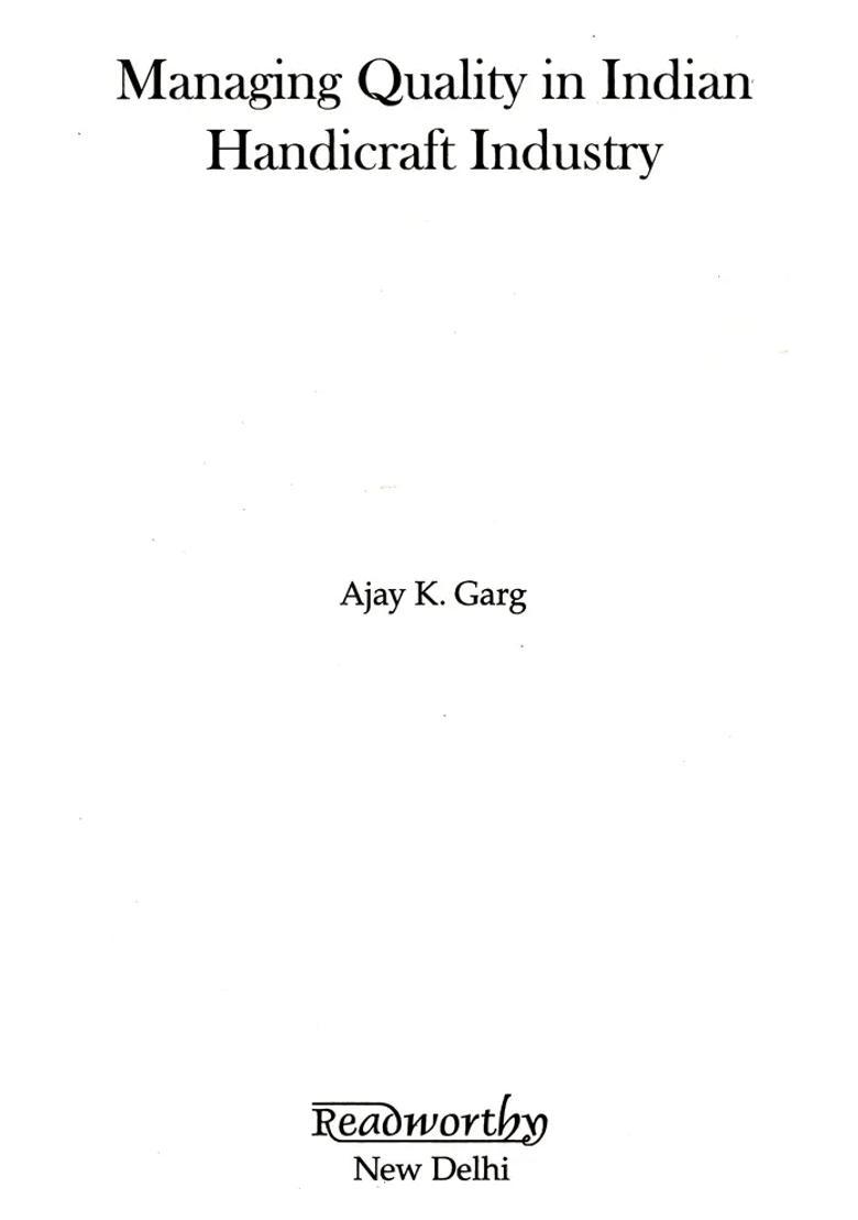 Managing Quality In Indian Handicraft Industry - Indya