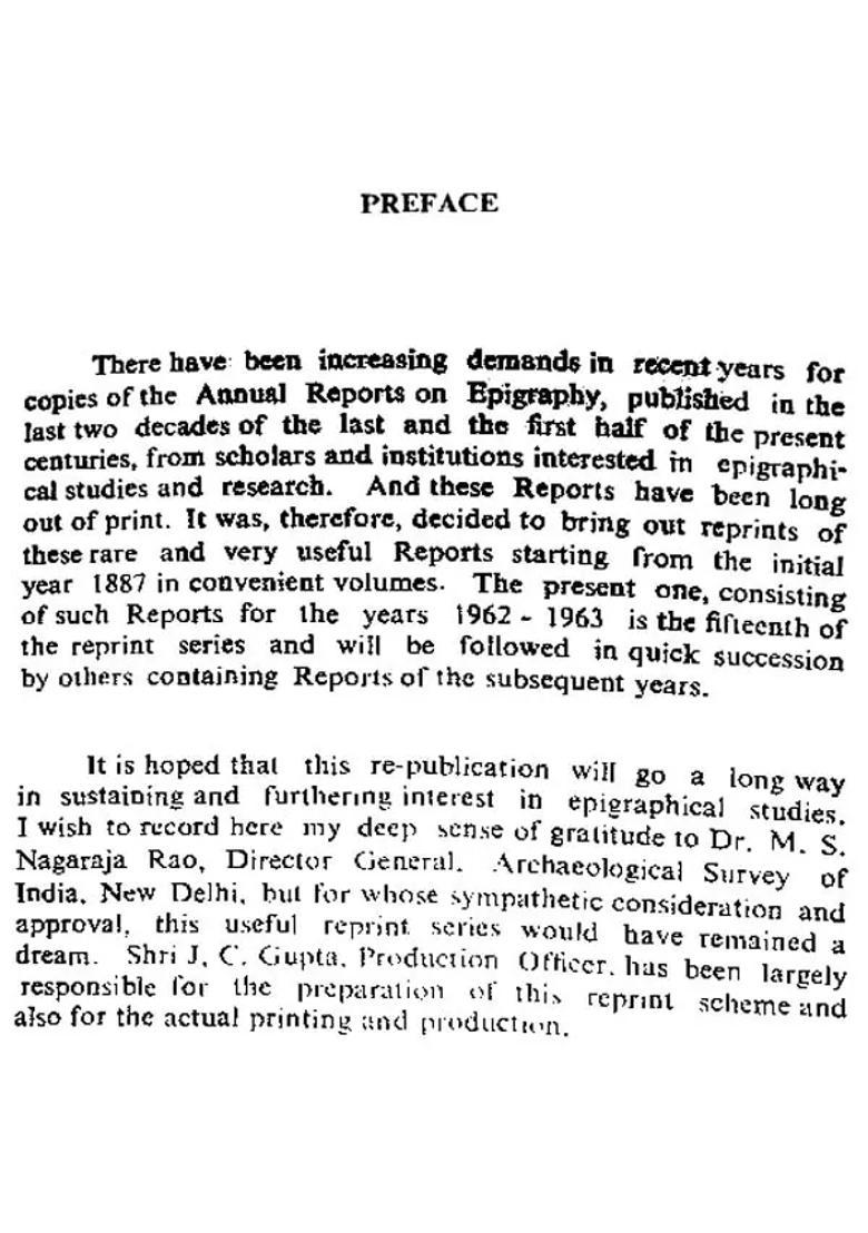 Annual Reports on Indian Epigraphy - 1962: 1963 (An Old and Rare Book) - Indya