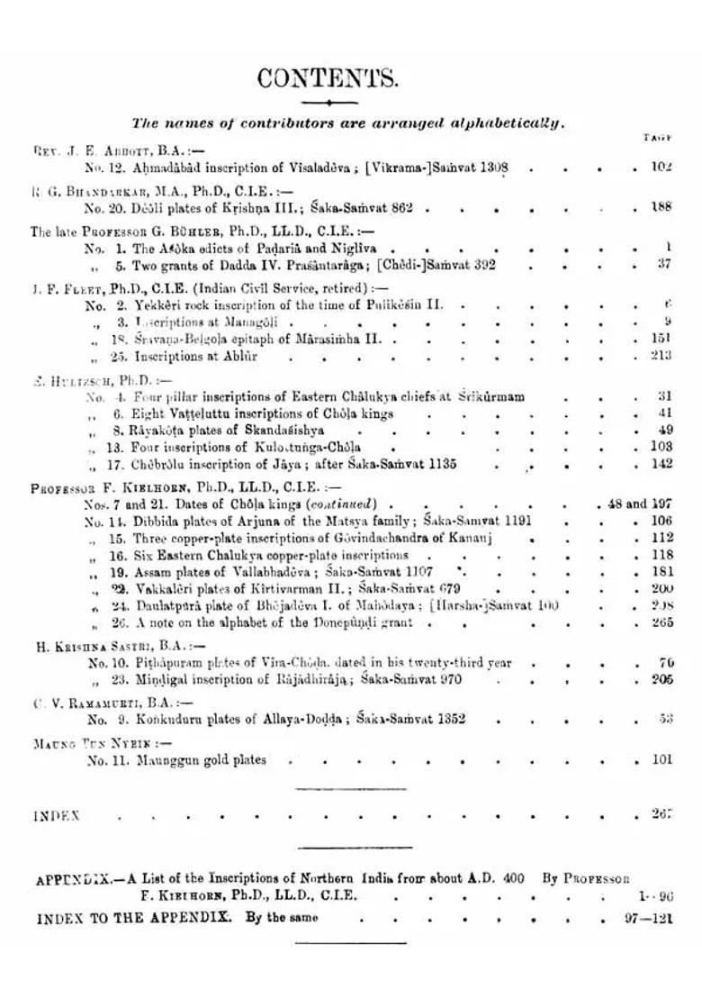 Epigraphia Indica - Volume V (1898-99) - Indya