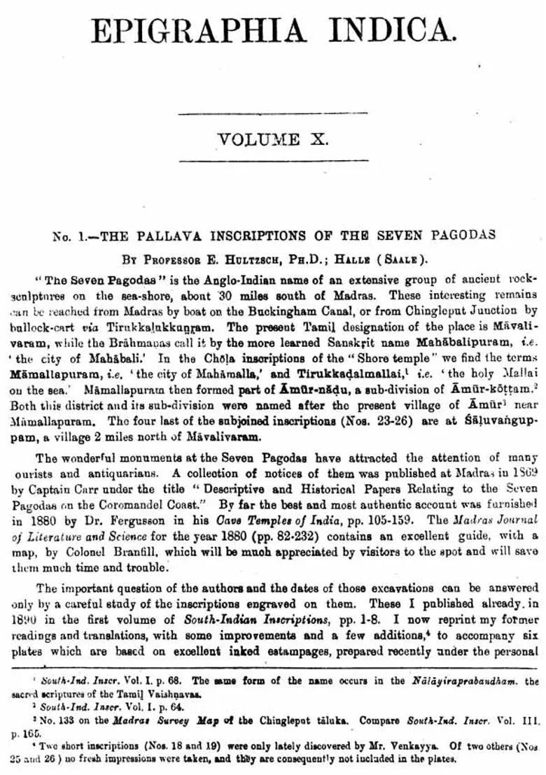 Epigraphia Indica - Volume X, 1909-10 (An Old and Rare Book) - Indya