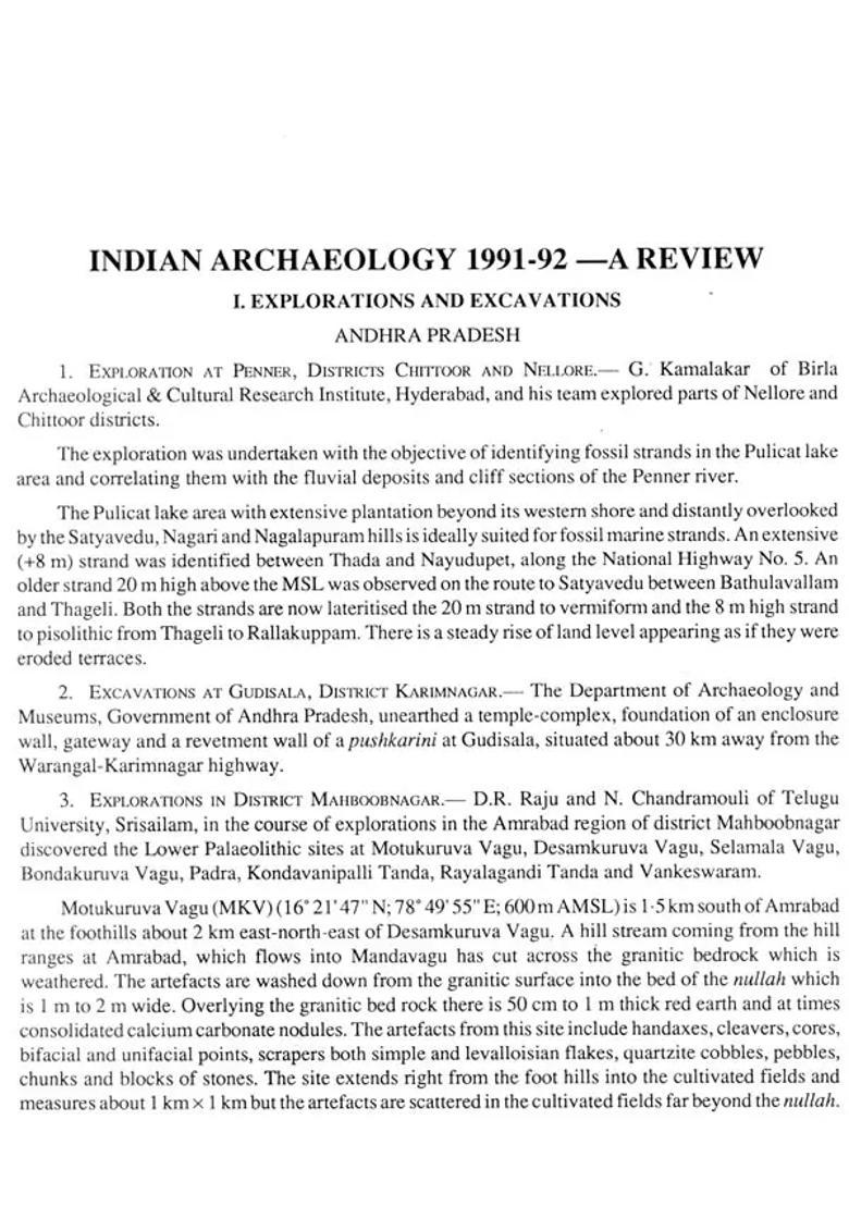 Indian Archaeology 1991-92 - A Review - Indya