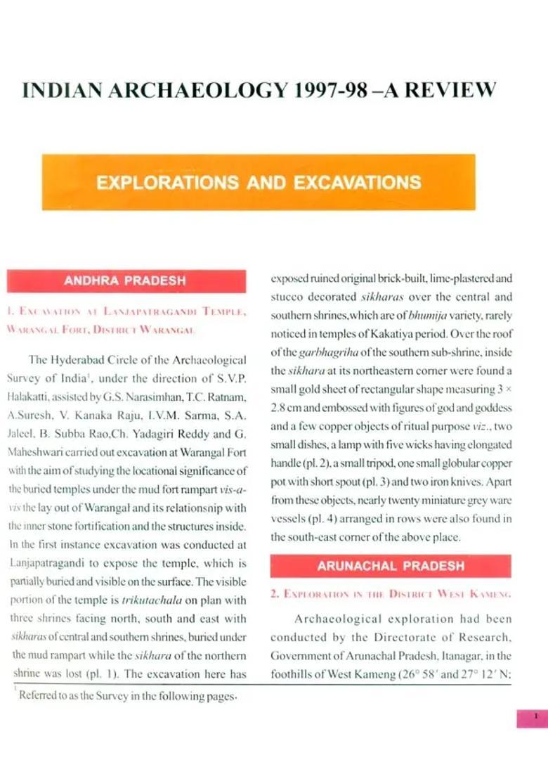 Indian Archaeology 1997-98 - A Review - Indya