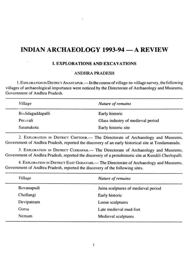 Indian Archaeology 1993-94 A Review (An Old and Rare Book) - Indya