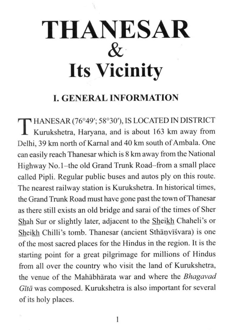 Thanesar & Its Vicinity - Indya