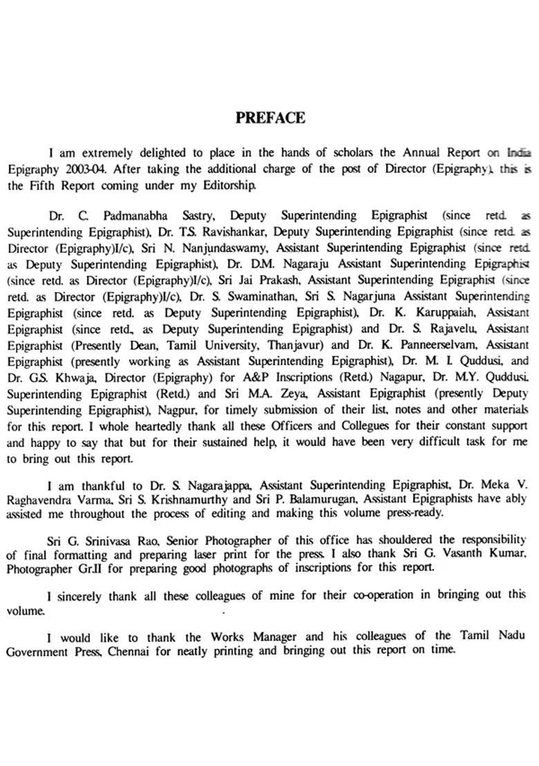 Annual Report on Indian Epigraphy for 2003-04 - Indya