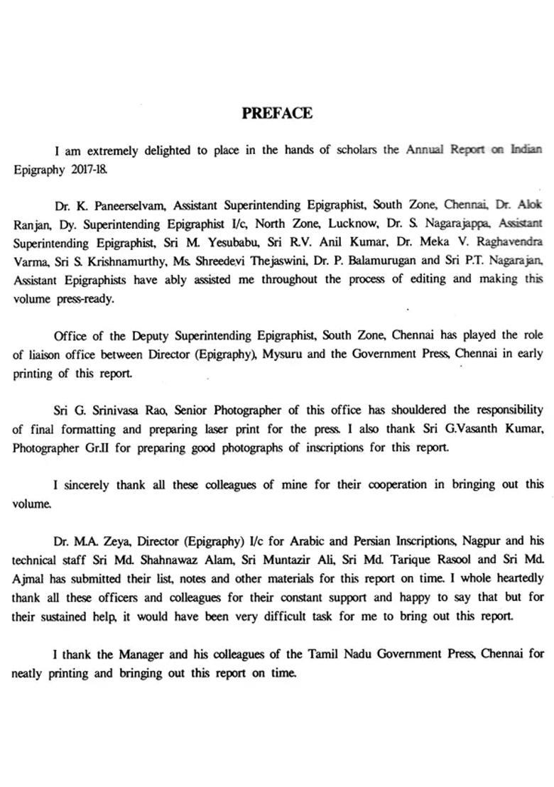 Annual Report on Indian Epigraphy for 2017-18 - Indya