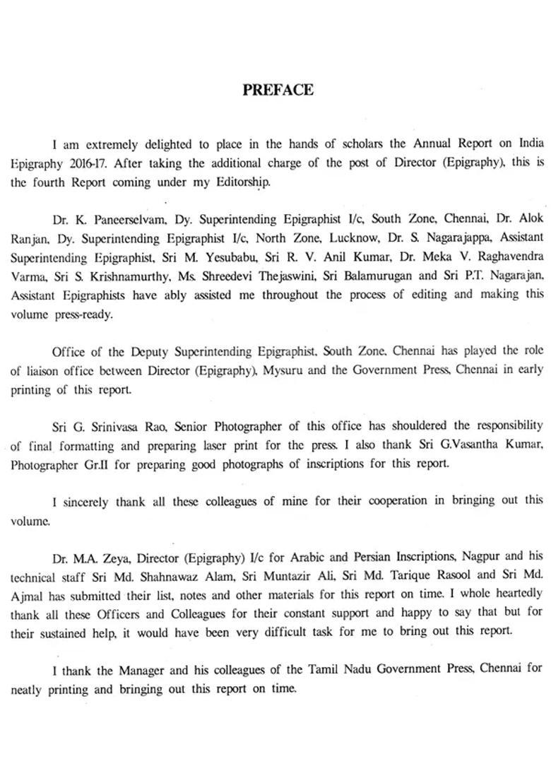 Annual Report on Indian Epigraphy for 2016-17 - Indya