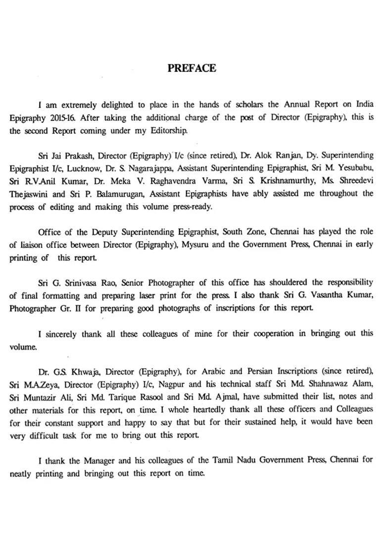 Annual Report on Indian Epigraphy for 2015-16 - Indya