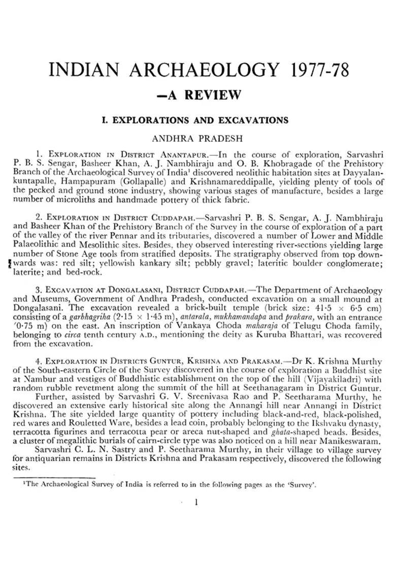 Indian Archaeology 1977-78 A Review (An Old and Rare Book) - Indya