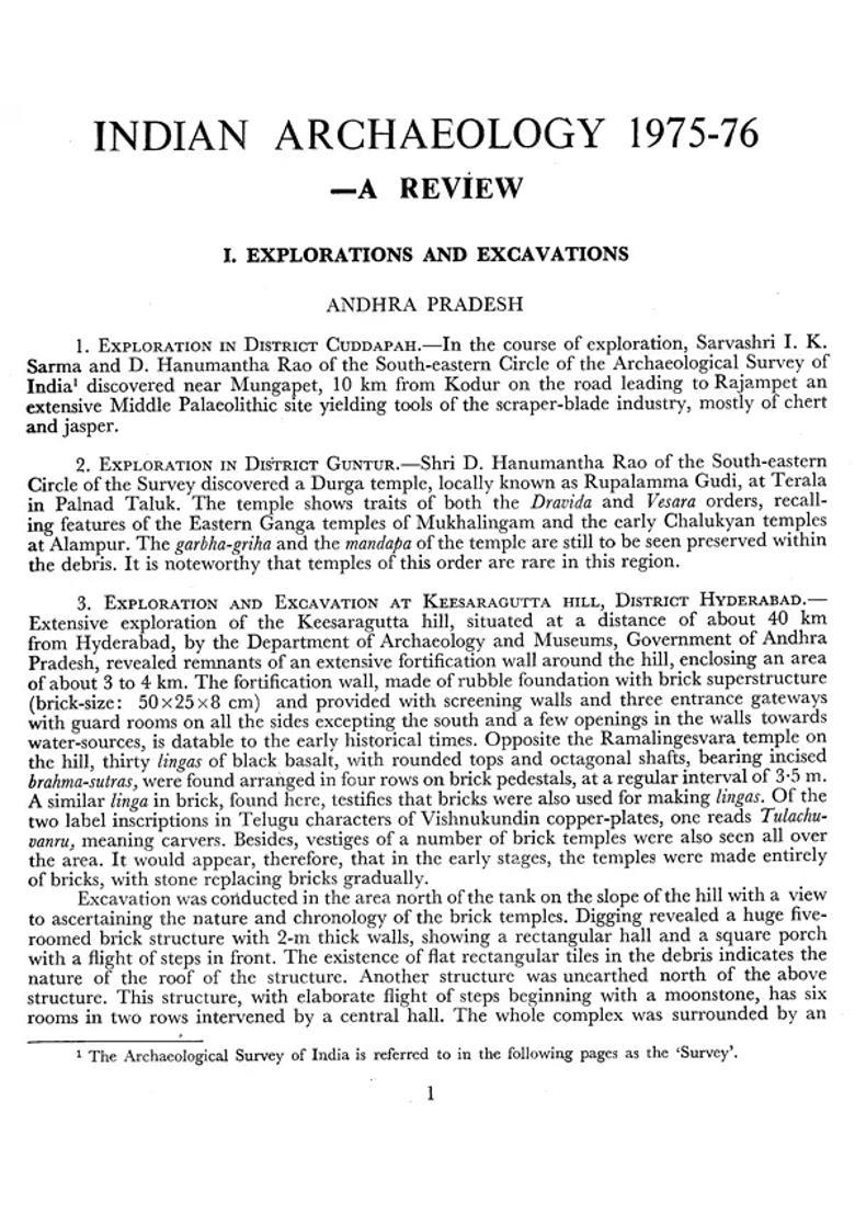 Indian Archaeology 1975-76 A Review (An Old and Rare Book) - Indya