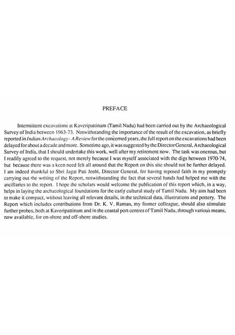 Kaveripattinam Excavations 1963-73- A Port City on The Tamil Nadu Coast (An Old and Rare Book) - Indya