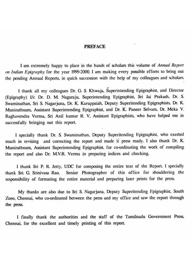 Annual Report on Indian Epigraphy For 1999-2000 (An Old and Rare Book) - Indya