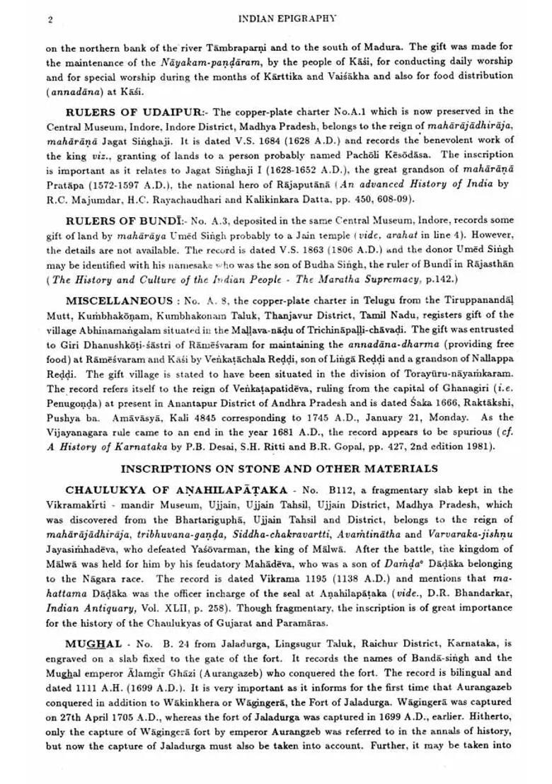 Annual Report on Indian Epigraphy For 1988-89 (An Old and Rare Book) - Indya