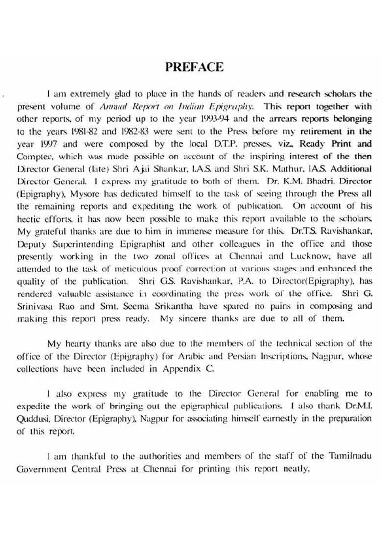 Annual Report on Indian Epigraphy For 1989-90 - Indya