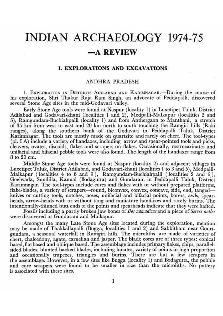 Indian Archaeology 1974-75 A Review (An Old and Rare Book) - Indya