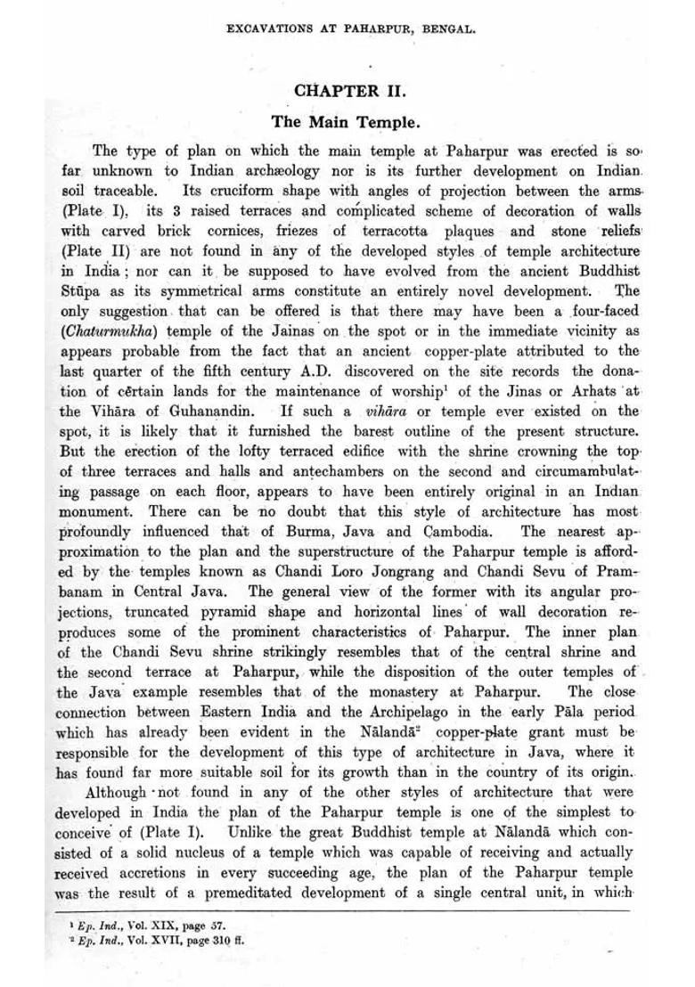 Excavations At Paharpur Bengal- Memoirs of The Archaeological Survey of India (No-55) - Indya