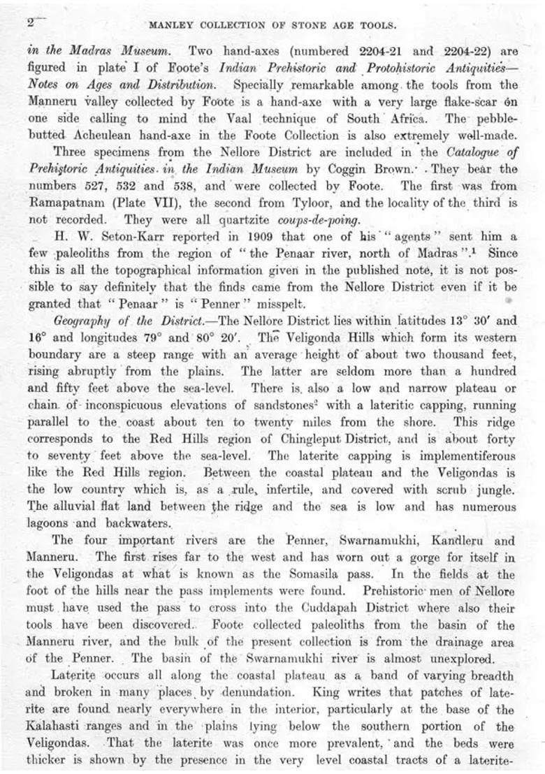 The Manley Collection Of Stone Age Tools- Memoirs of Archaeological Survey of India (No-68) - Indya