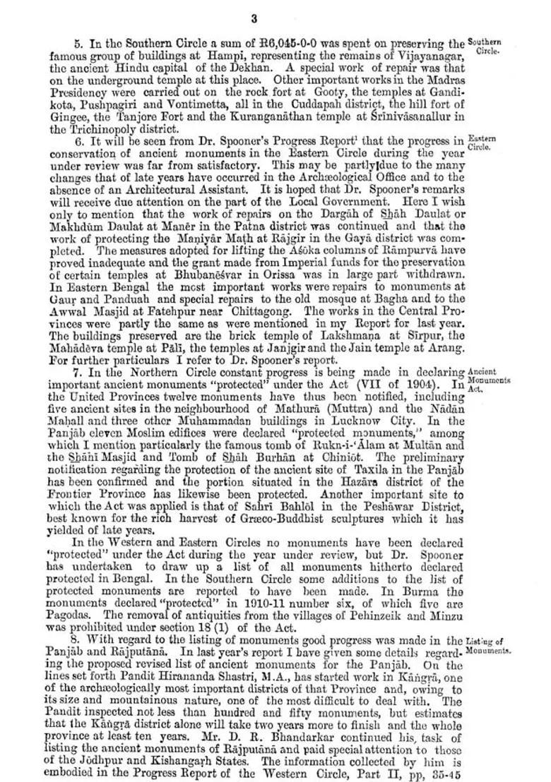 Annual Report of Archaeological Survey of India (Part- 1,1910-1911) - Indya