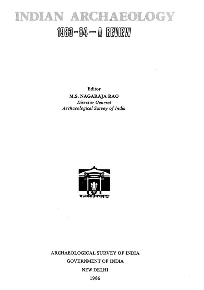 Indian Archaeology 1983-84 A Review - Indya