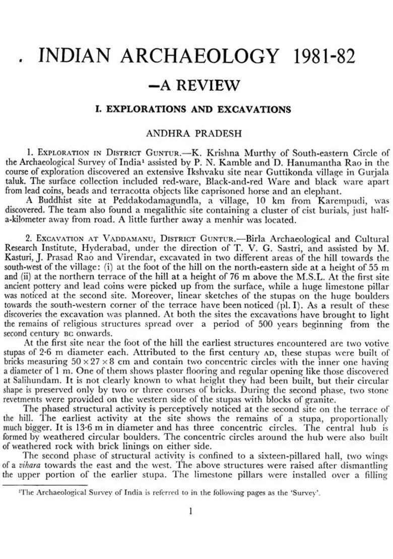 Indian Archaeology - 1981-82 A Review (An Old and Rare Book) - Indya