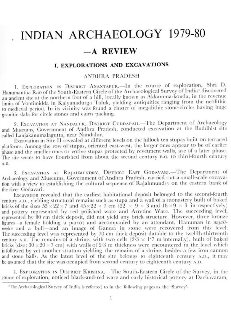 Indian Archaeology - 1979-80 A Review (An Old and Rare) - Indya