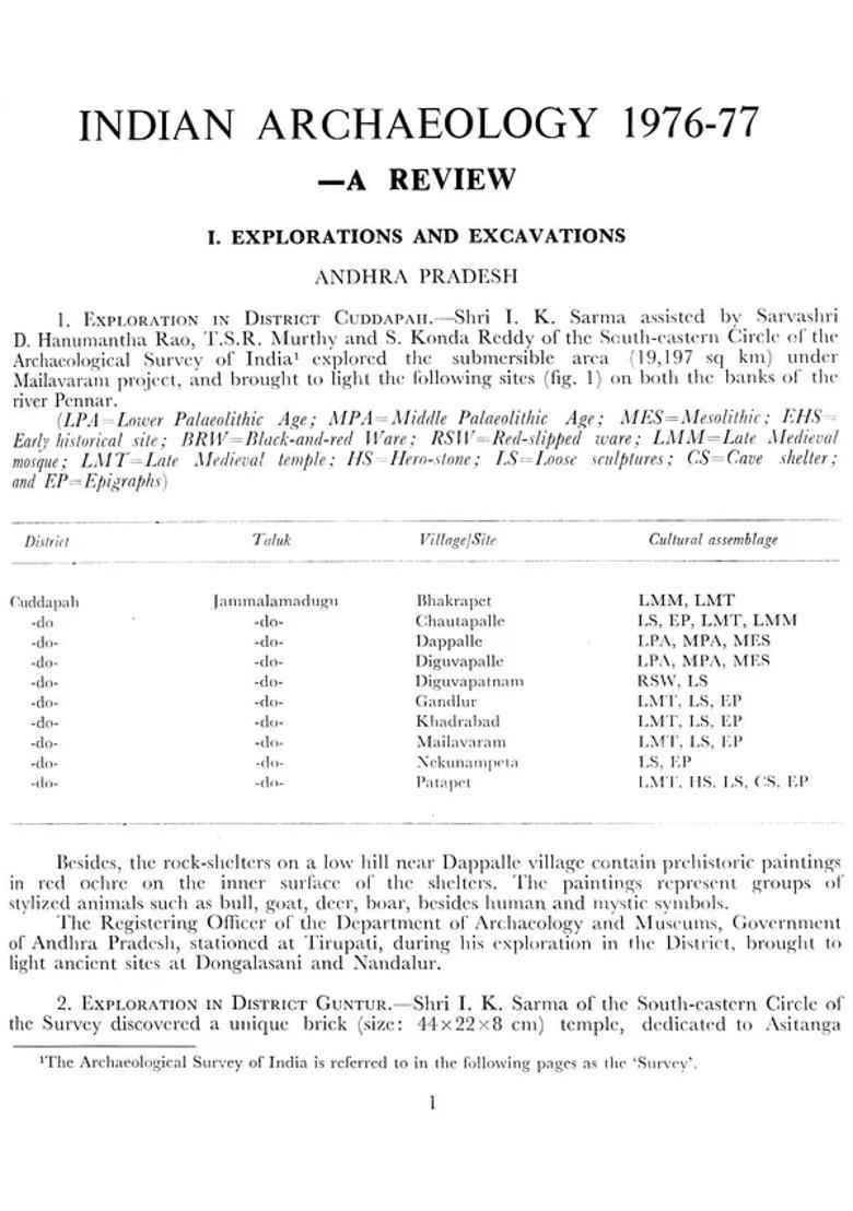 Indian Archaeology 1976-77 A Review (An Old and Rare Book) - Indya