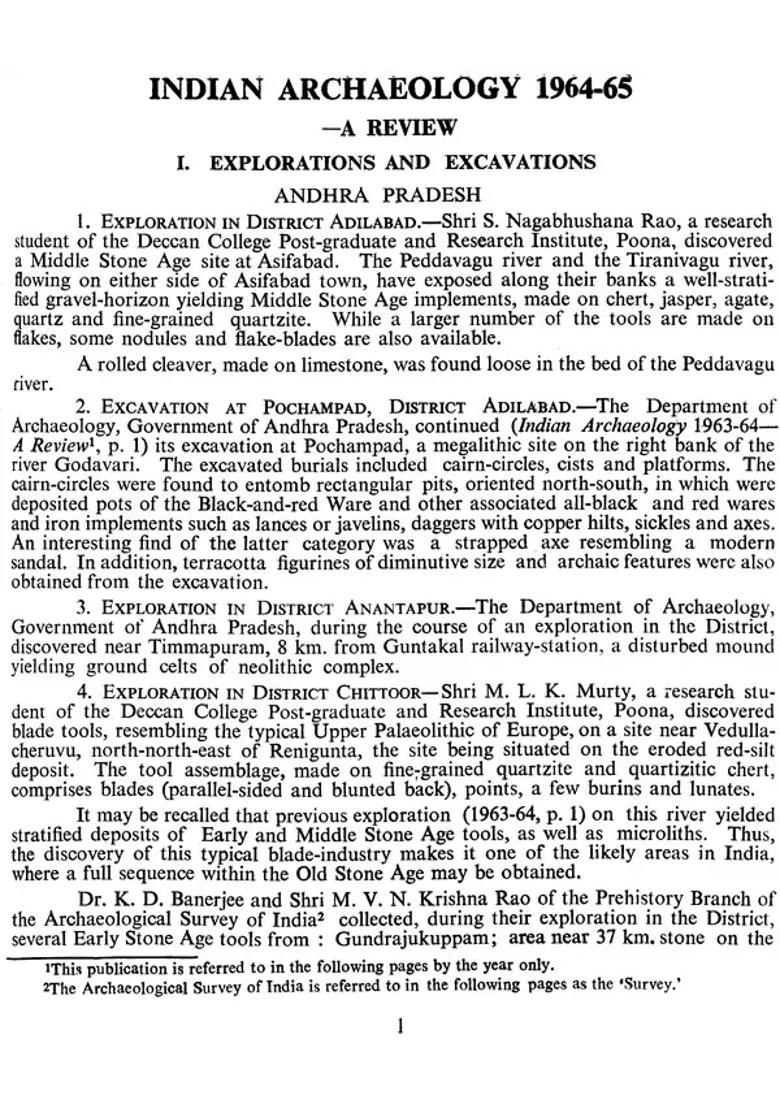 Indian Archaeology 1964-65 A Review (An Old and Rare Book) - Indya