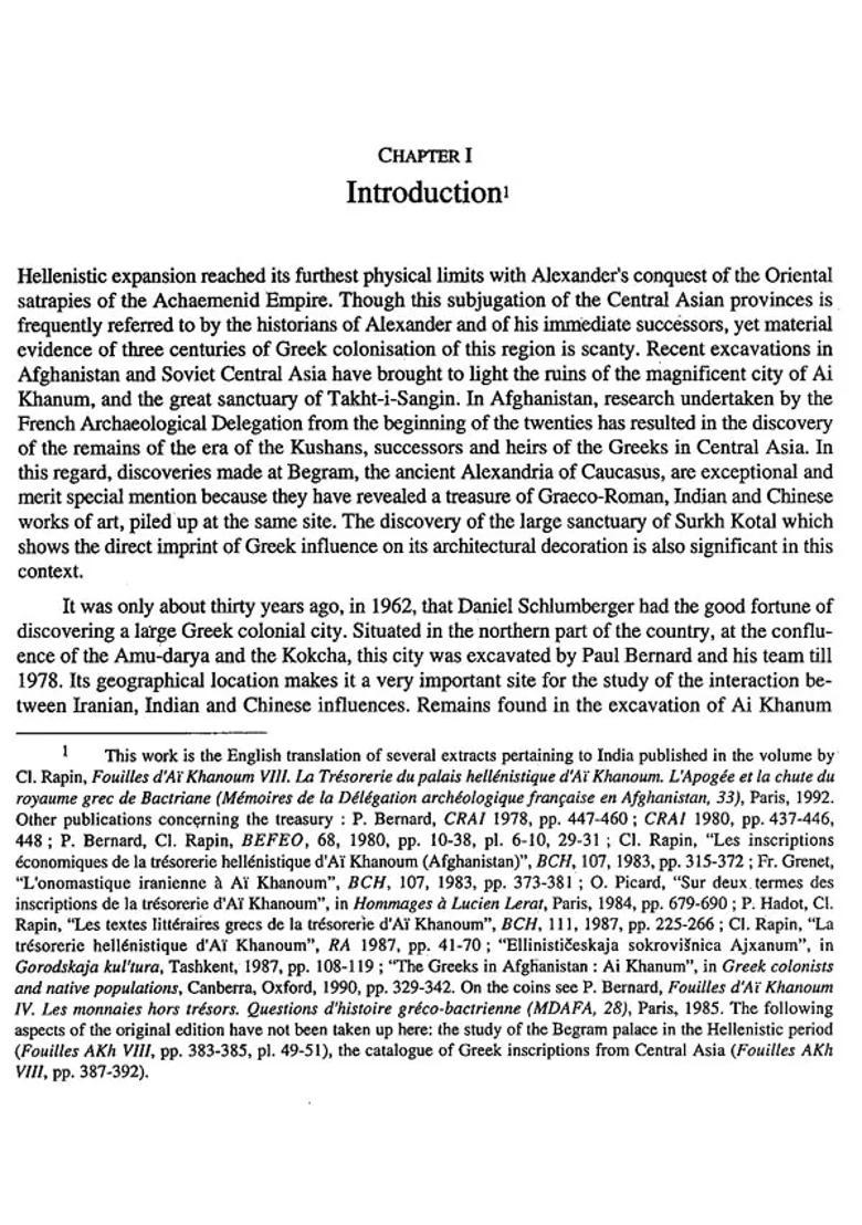 Indian Art from Afghanistan (The Legend of Sakuntala and the Indian Treasure of Eucratides at ai Khanum) - Indya