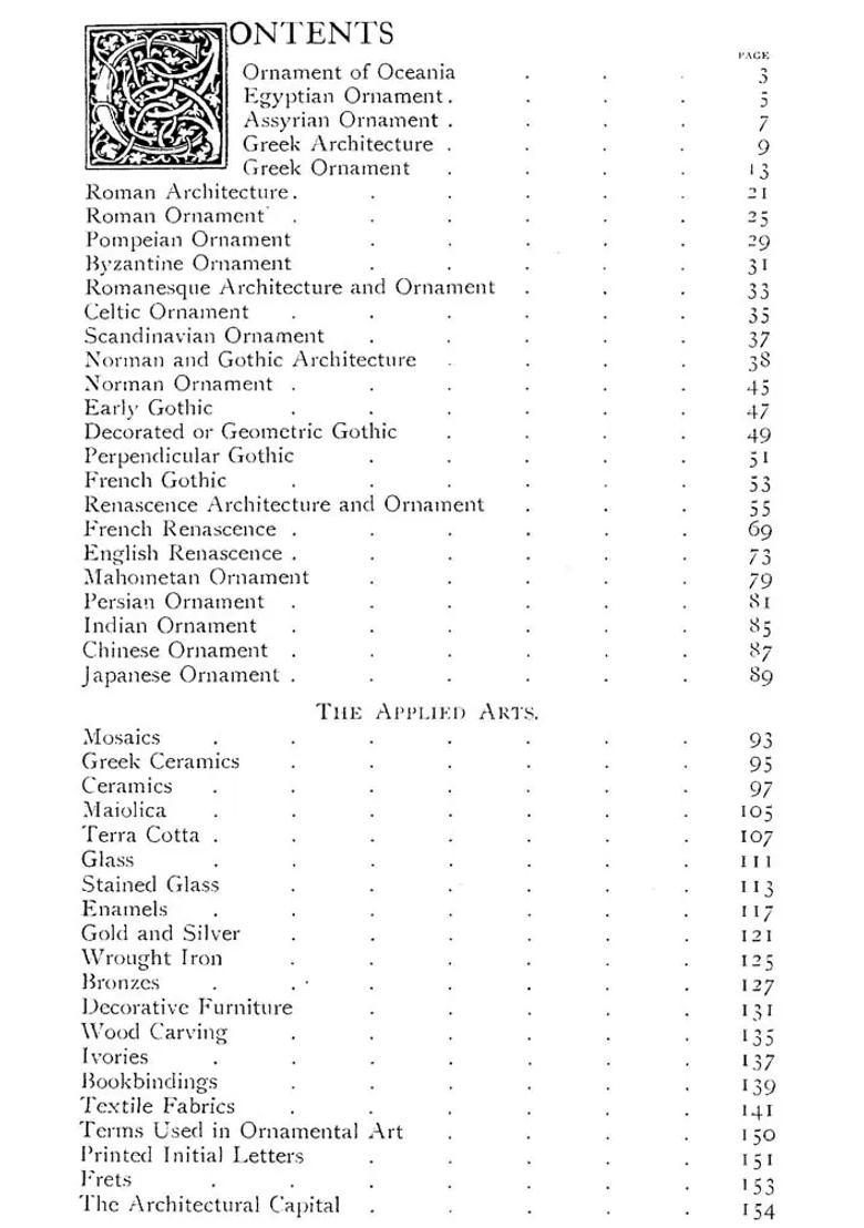 A Manual of Historic Ornament (Treating Upon the Evolution, Tradition, and Development of Architecture and the Applied Arts) - Indya