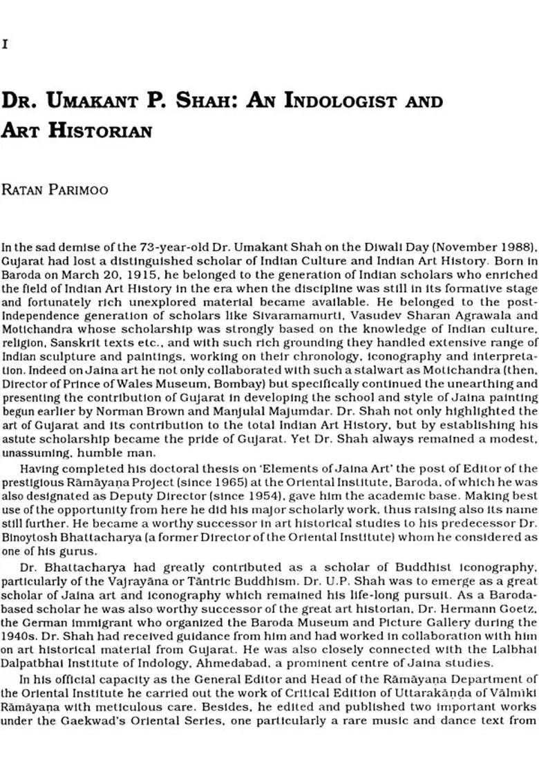 Studies in Jaina Art and Iconography and Allied Subjects (A Rare Book) - Indya