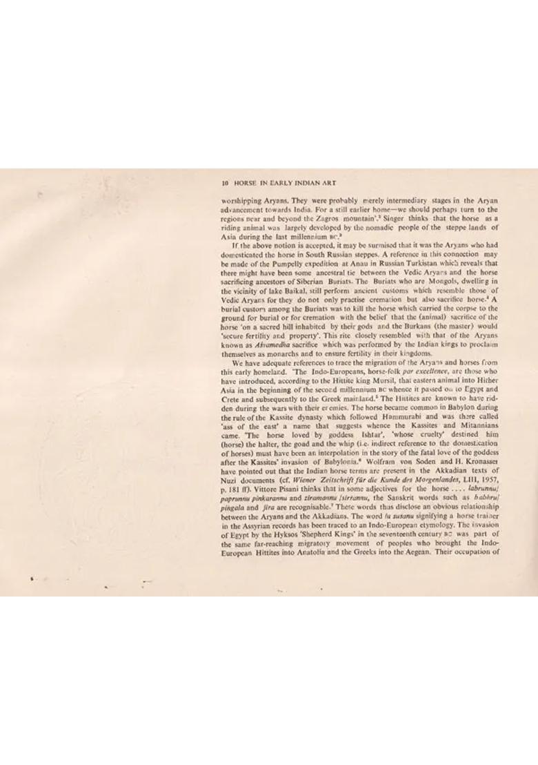 Horse in Early Indian Art (An Old Book) - Indya