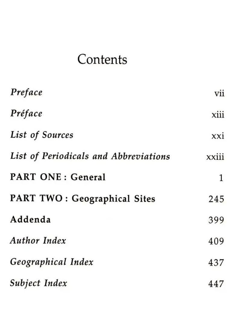 Bibliography on Indian Buddhist Art and Archaeology (General and Classified Under Geographical Sites) - Indya