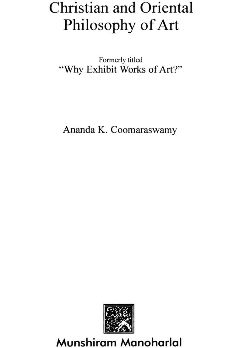 Christian and Oriental Philosophy of Art - Indya